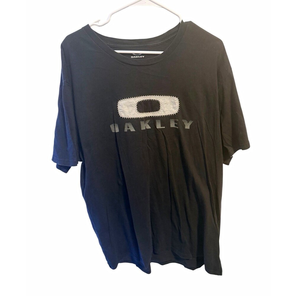 Oakley Men's Black Graphic Logo Crew Neck Cotton Short Sleeve T-Shirt XL